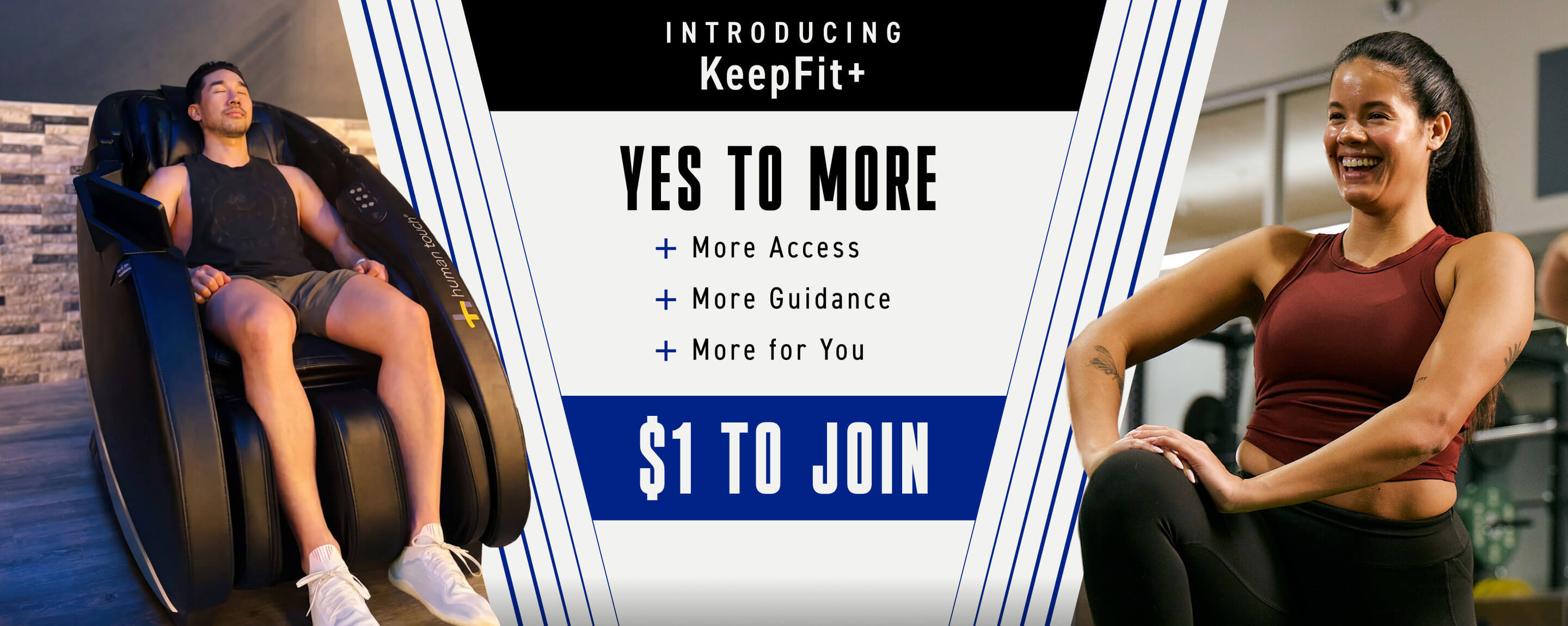 Say Yes to More with a KeepFit+ membership! Join today with just $1 to join and get more access, more guidance, and more for you.